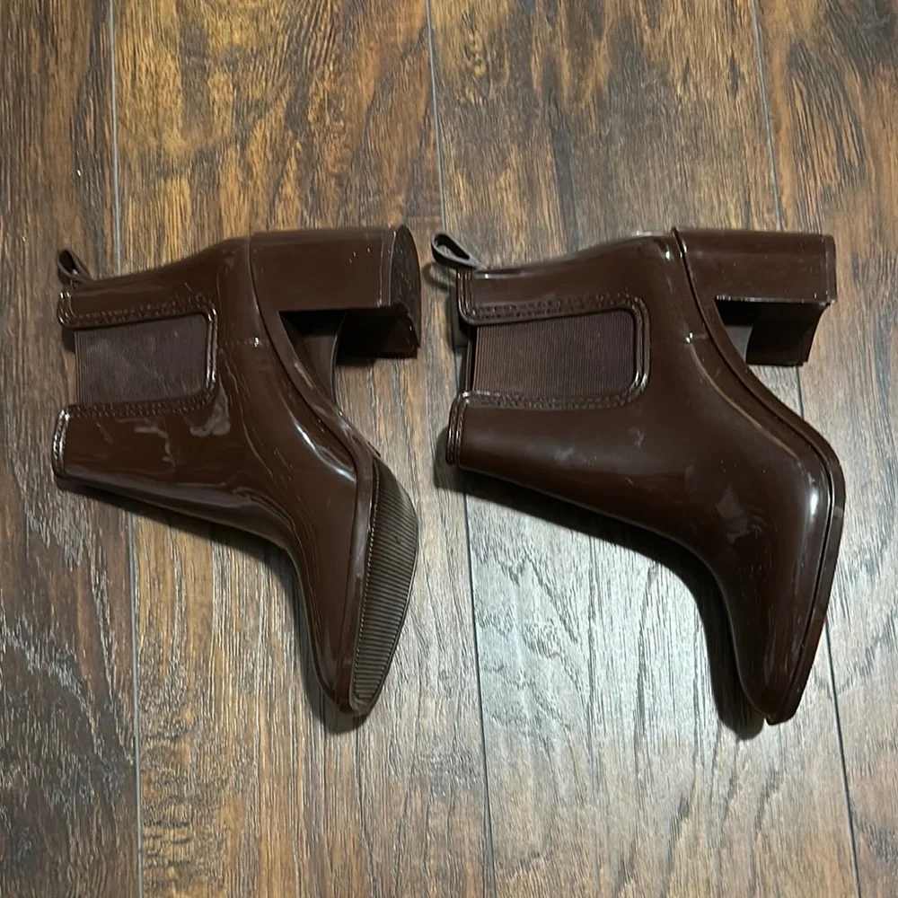 NWOB Jeffery Campbell Women's Ankle Block Heeled Rain Boots - Picture 6 of 11